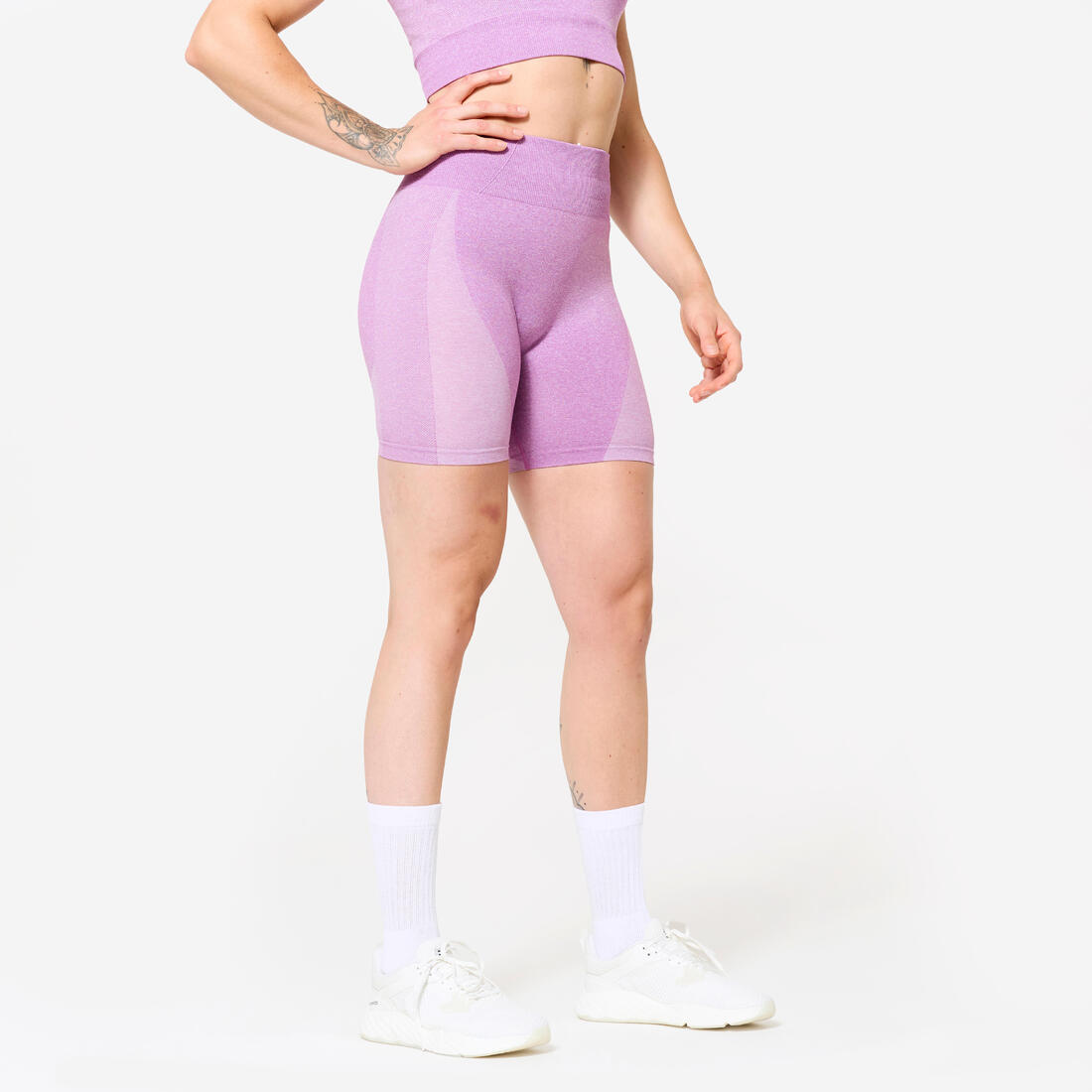 Short de fitness seamless et taille haute