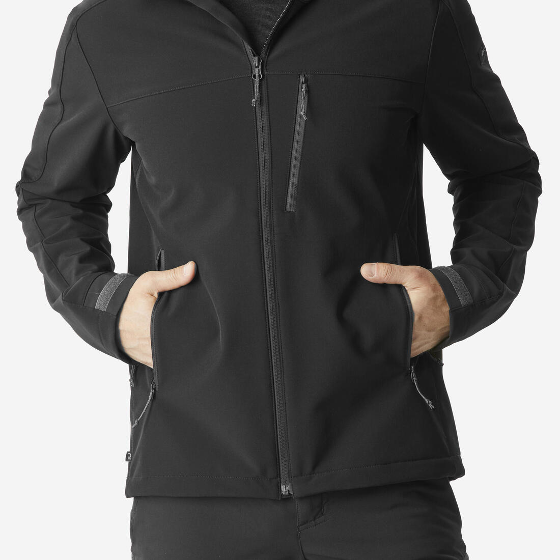 Veste de trek coupe-vent softshell homme, MT500 khaki