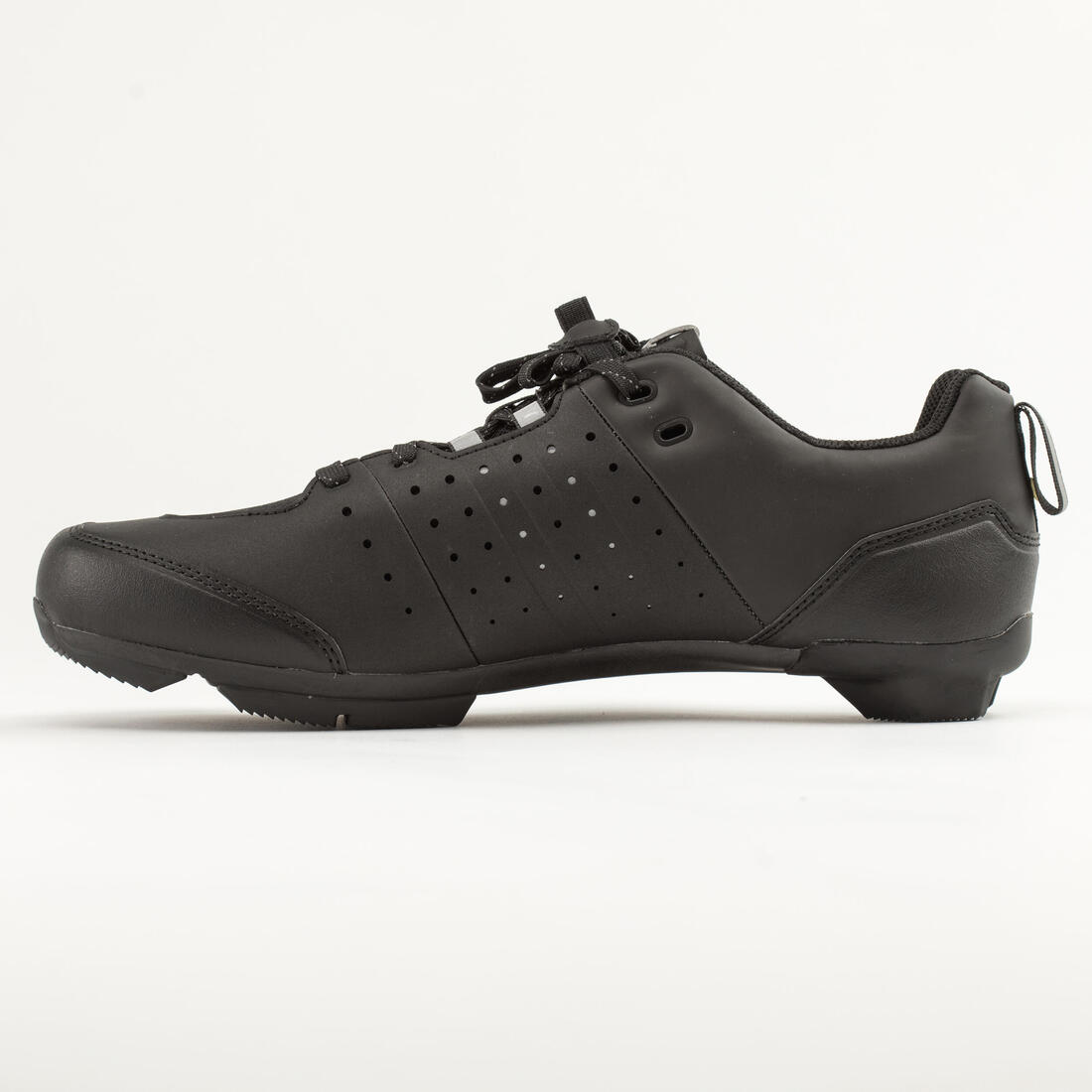 Chaussures velo a lacets spd gravel 500 noire