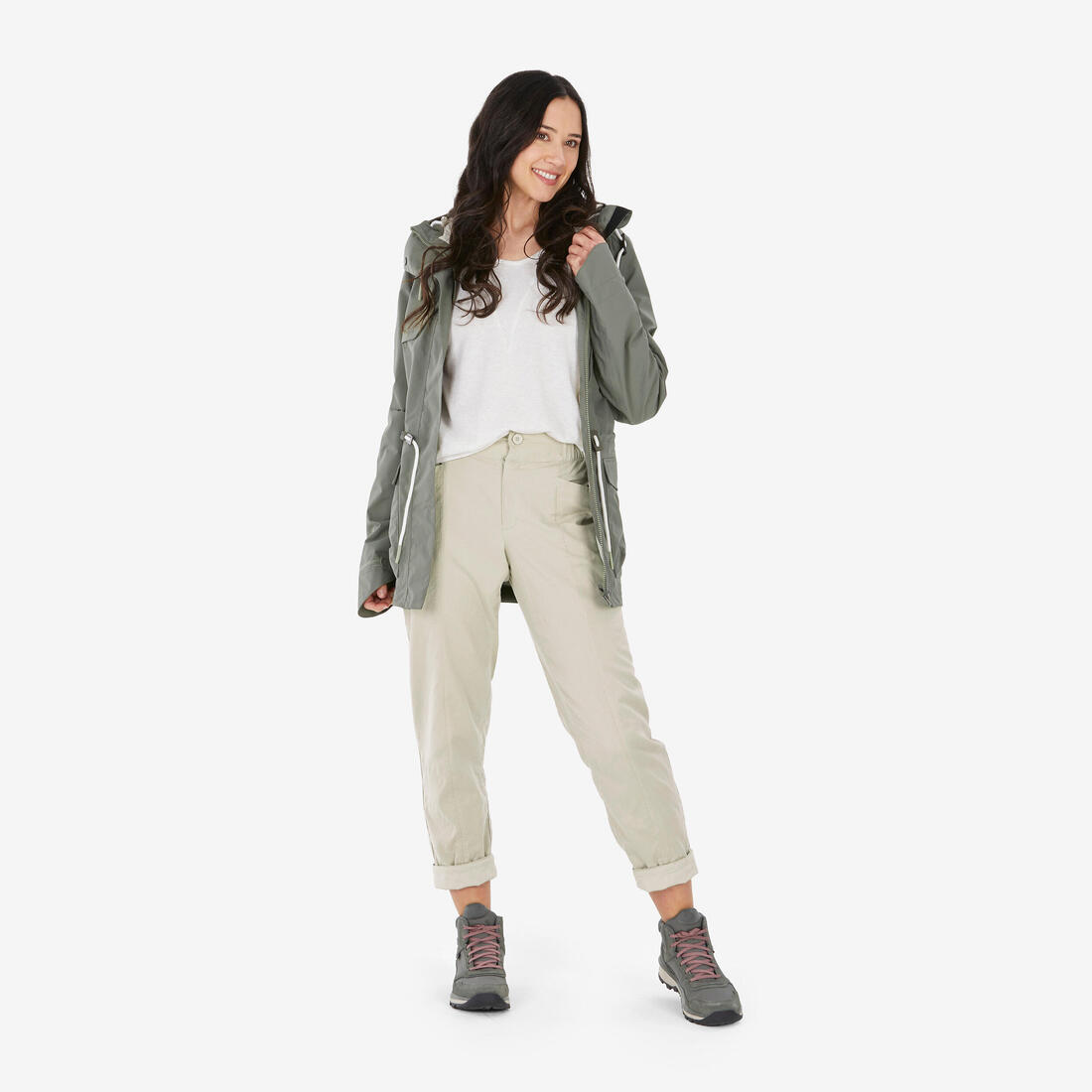 Pantalon en lin de randonnée - NH500 FEMME