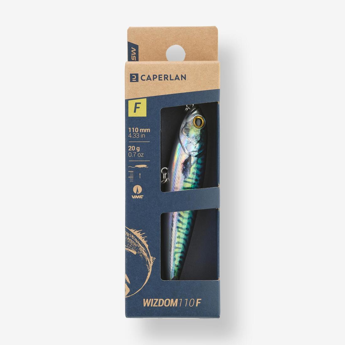 Poisson nageur WIZDOM 110F Mahimahi au leurre en mer