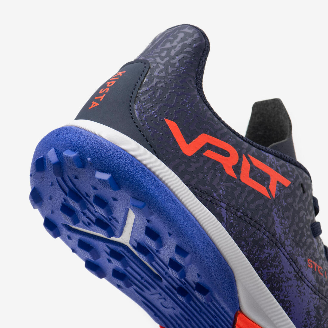 CHAUSSURES DE FOOTBALL ENFANT A LACETS VIRALTO I TURF TF ORANGE ET