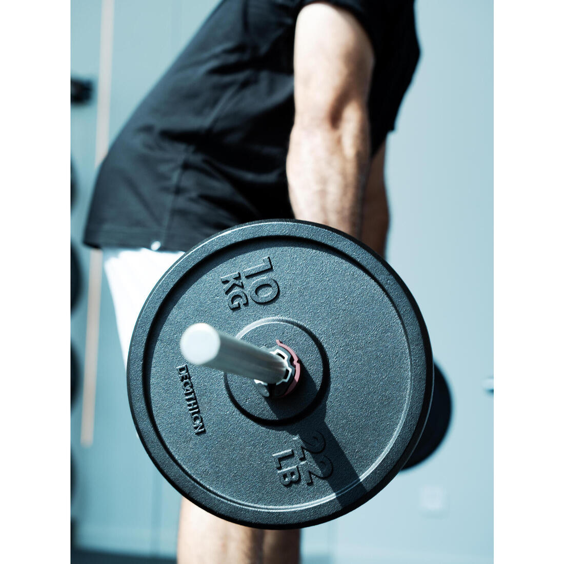 Kit 50 kg haltères et barre musculation avec disque de fonte à 80 % recyclée
