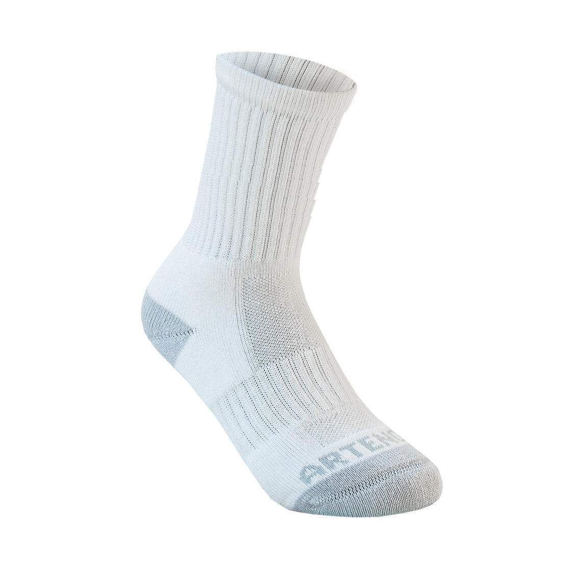 CHAUSSETTES DE SPORT ENFANT HAUTES RS 500 BLANC MARINE LOT DE 3