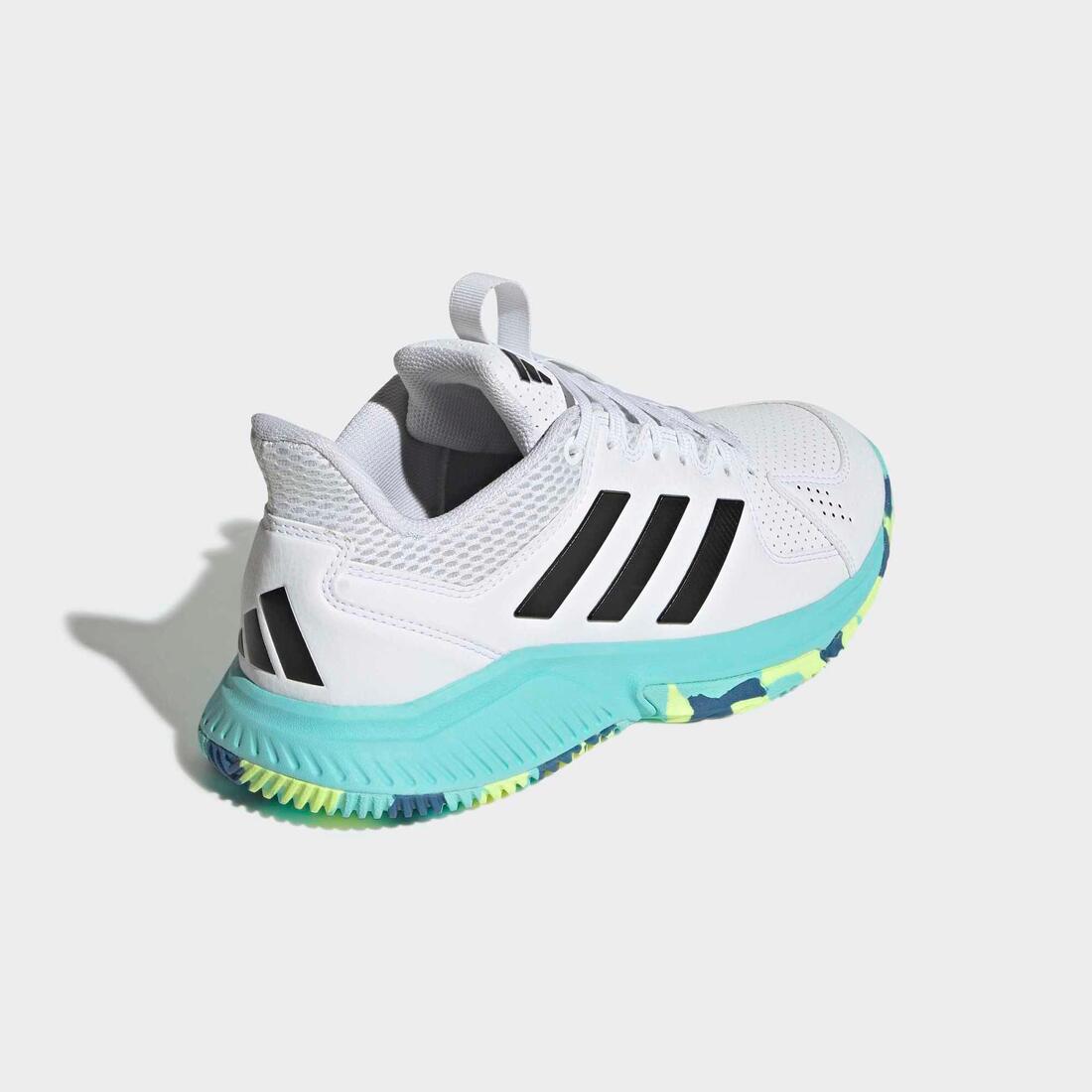 Chaussuresde handball Adulte - adidas Court Flight blanc/jaune/bleu
