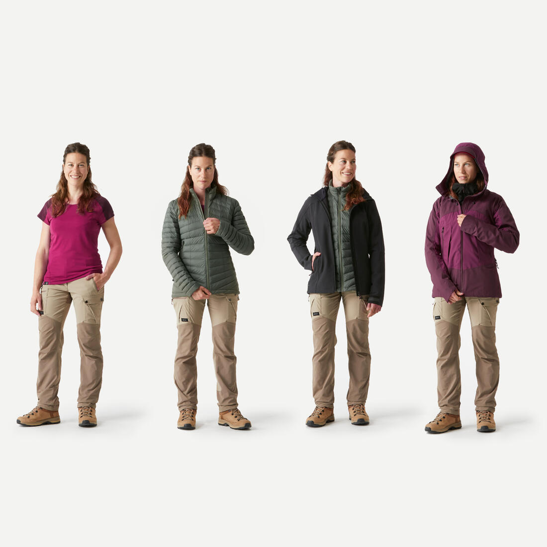 Veste softshell coupe-vent femme, MT500 noir