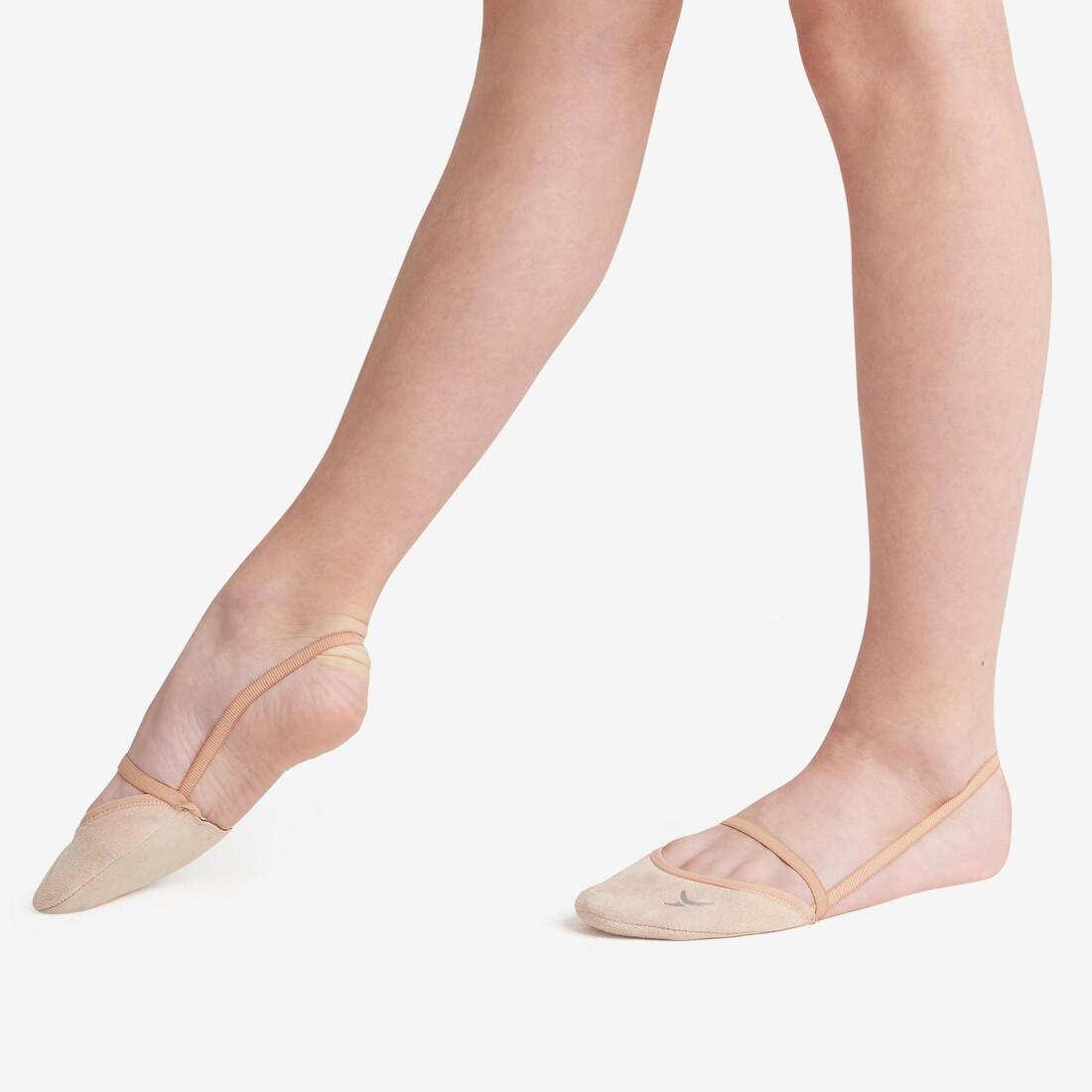 Demi-pointes de Gymnastique Rythmique en microfibre Beige