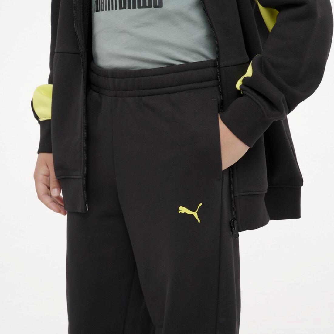 Ensemble de survêtement zippé enfant, noir et