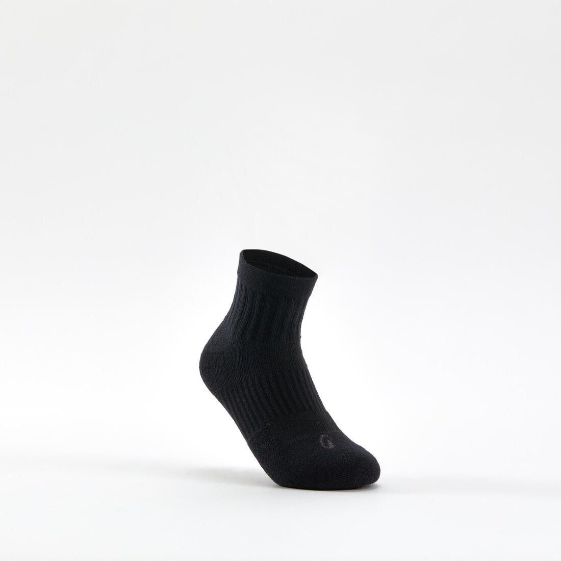 CHAUSSETTES DE SPORT ENFANT HAUTES RS 500 NOIR BLANC GRIS LOT DE 3