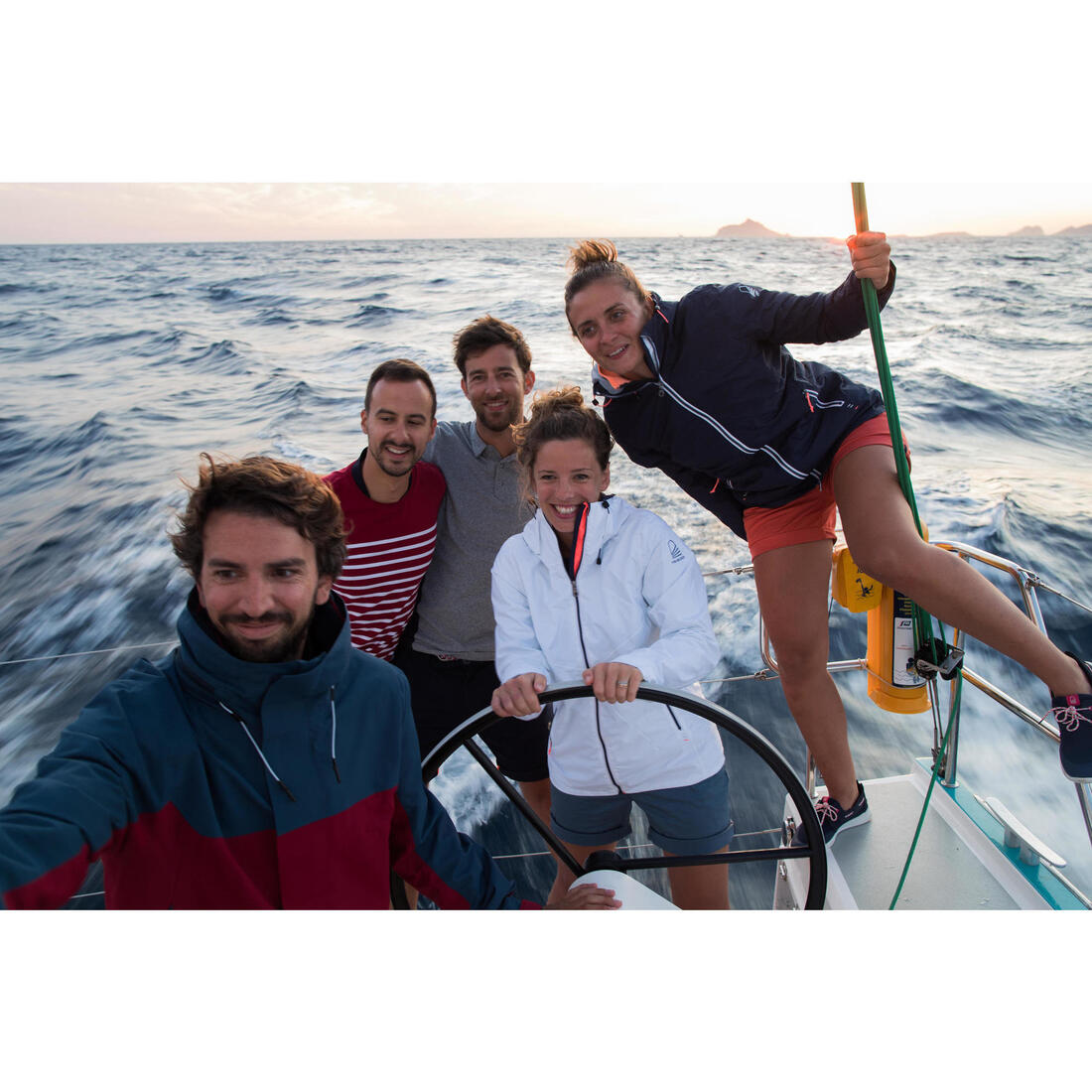 Veste imperméable de voile - veste de pluie sailing 100 femme