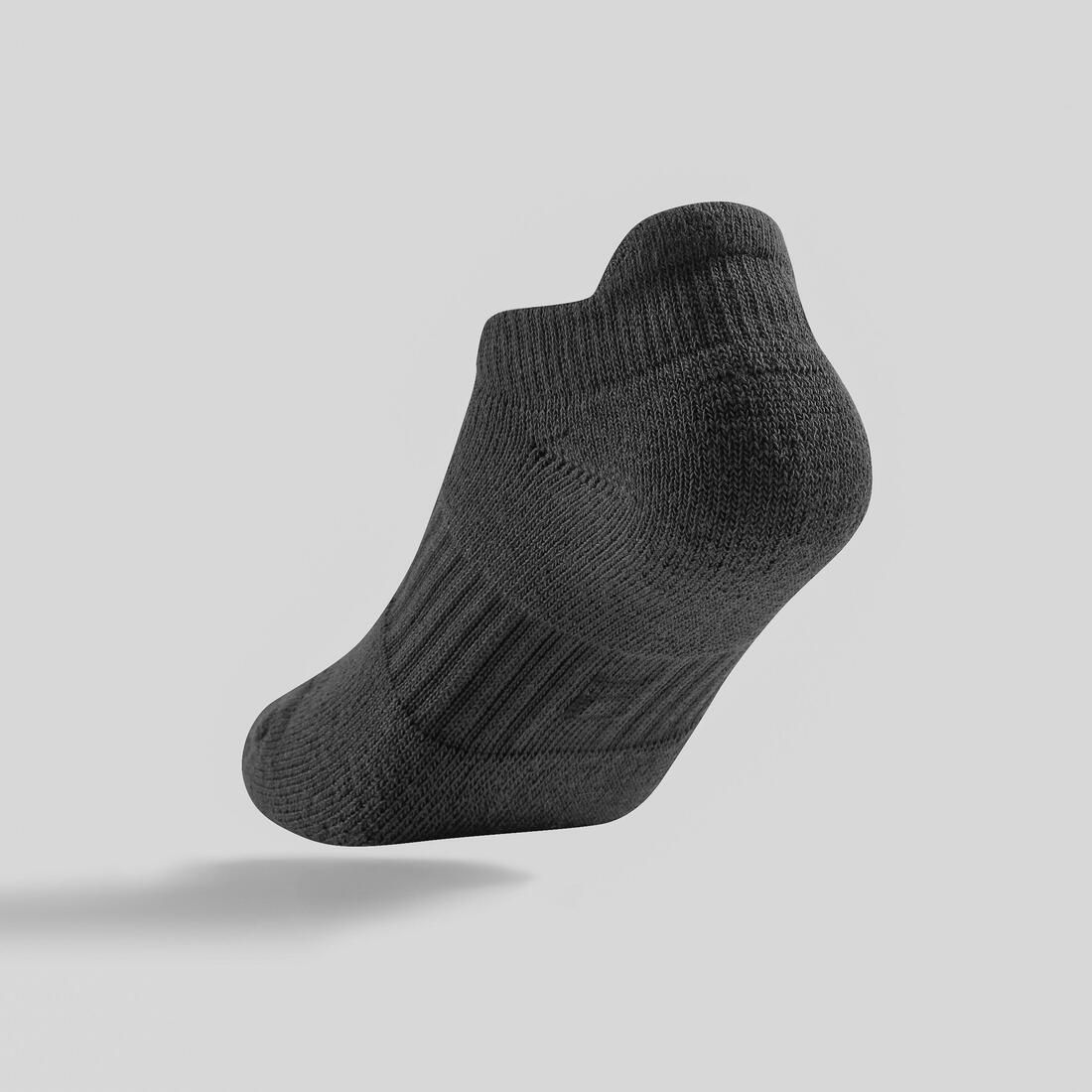 CHAUSSETTES BASSES ENFANT DECATHLON RS 500 NOIR NOIR GRIS EN LOT DE 3