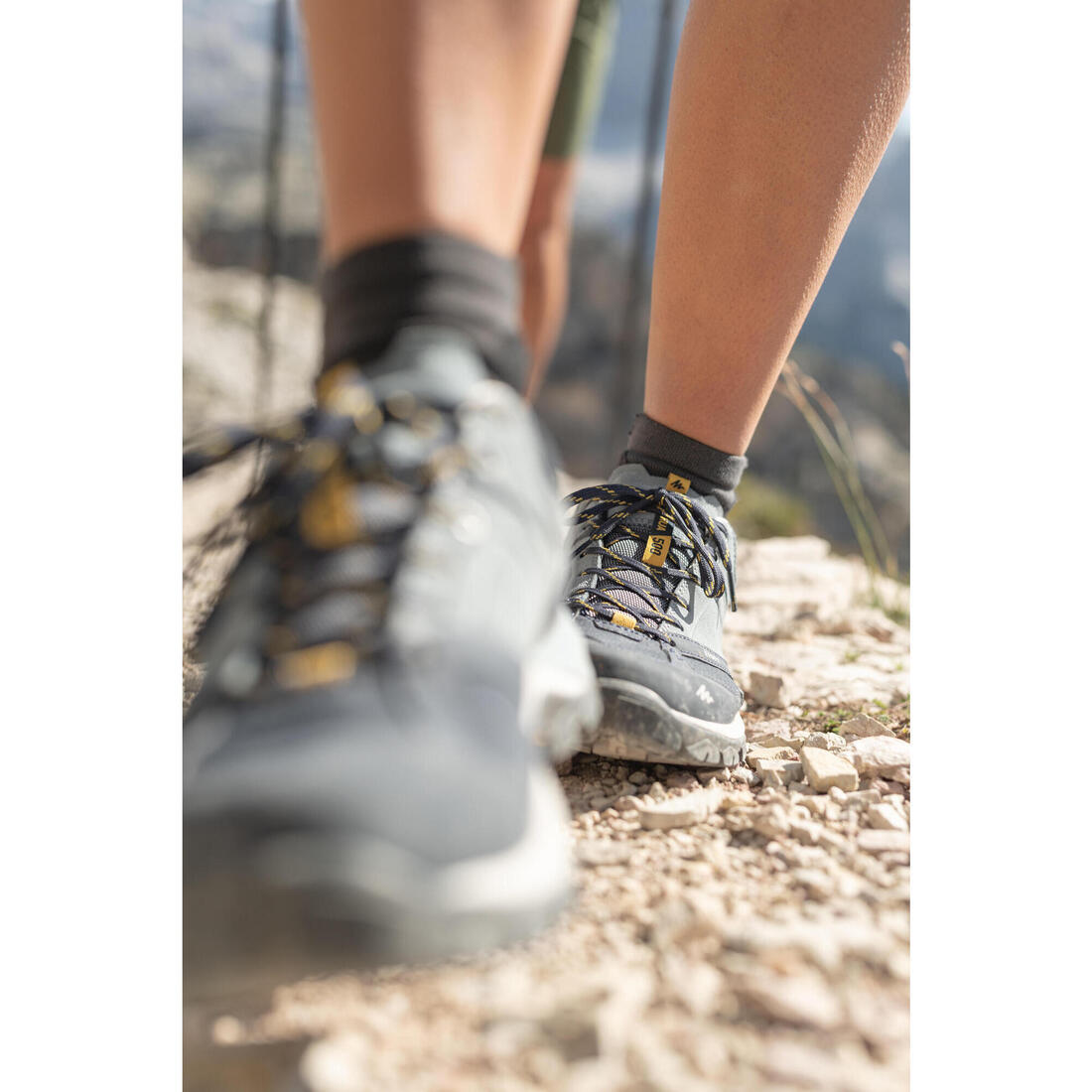 Chaussures imperméables de randonnée montagne - MH500 Gris/Rose- Femme