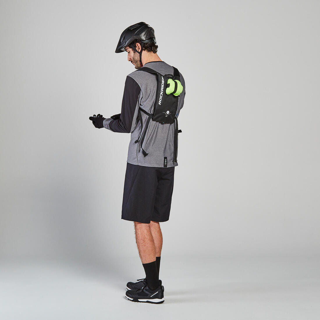 Maillot manches longues velo vtt expl 100 gris