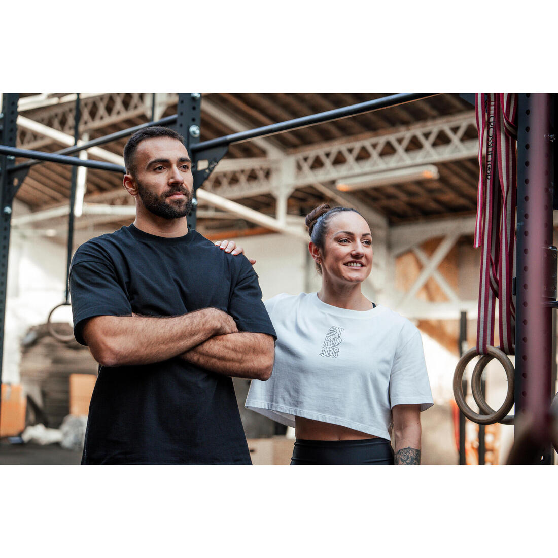 Crop top de musculation coupe ample femme