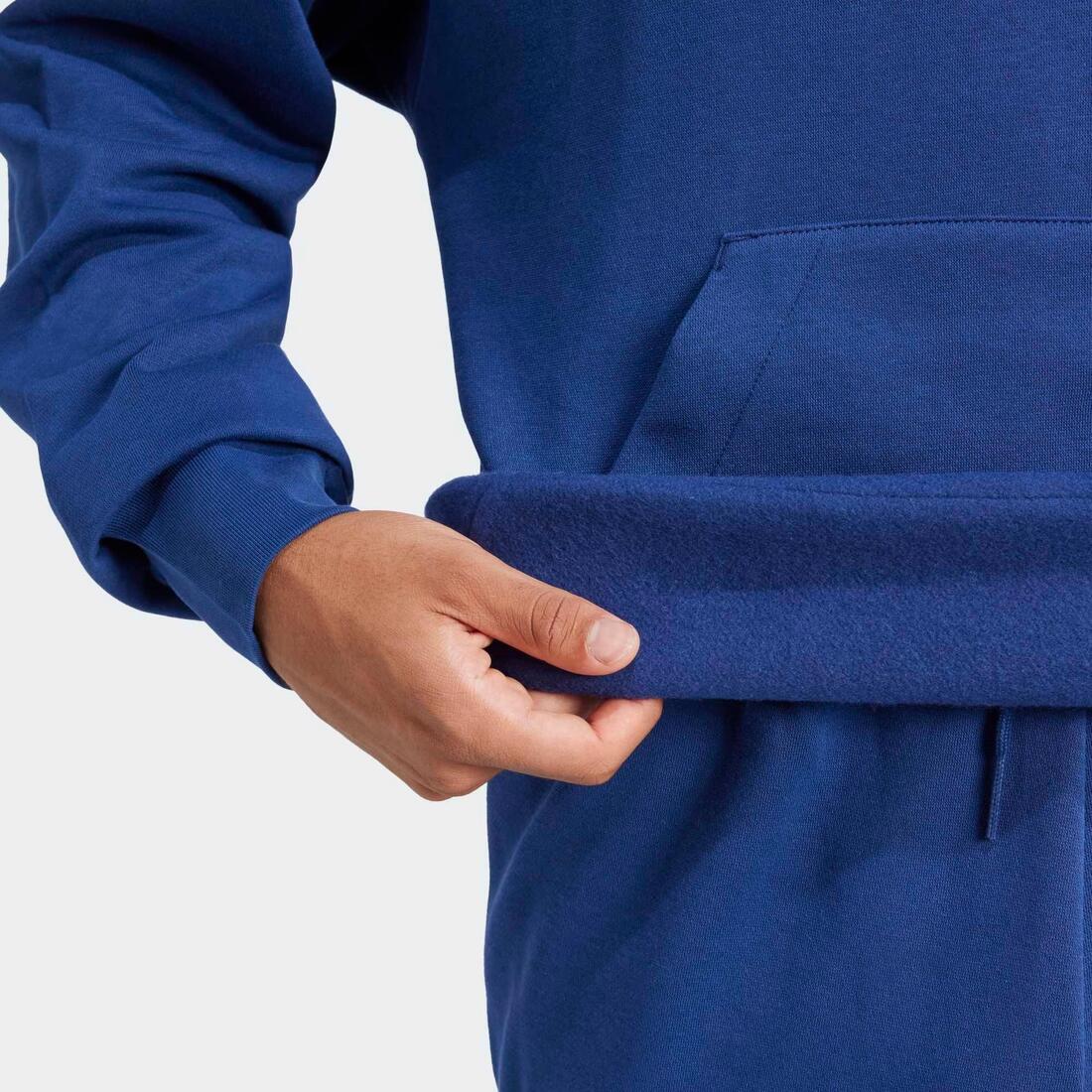 Sweat à capuche en coton, bleu foncé