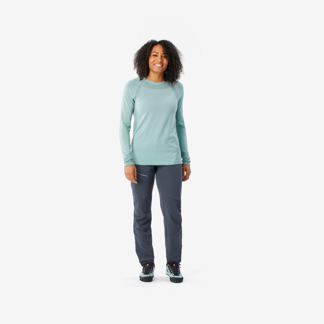 Pantalon alpinisme léger femme, Light evo gris foncé
