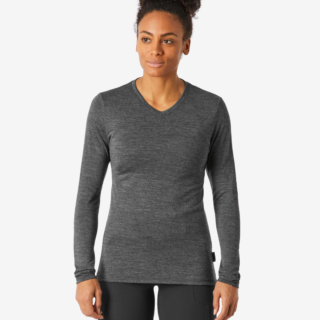 T-shirt laine mérinos de trek & voyage - femme - travel 500