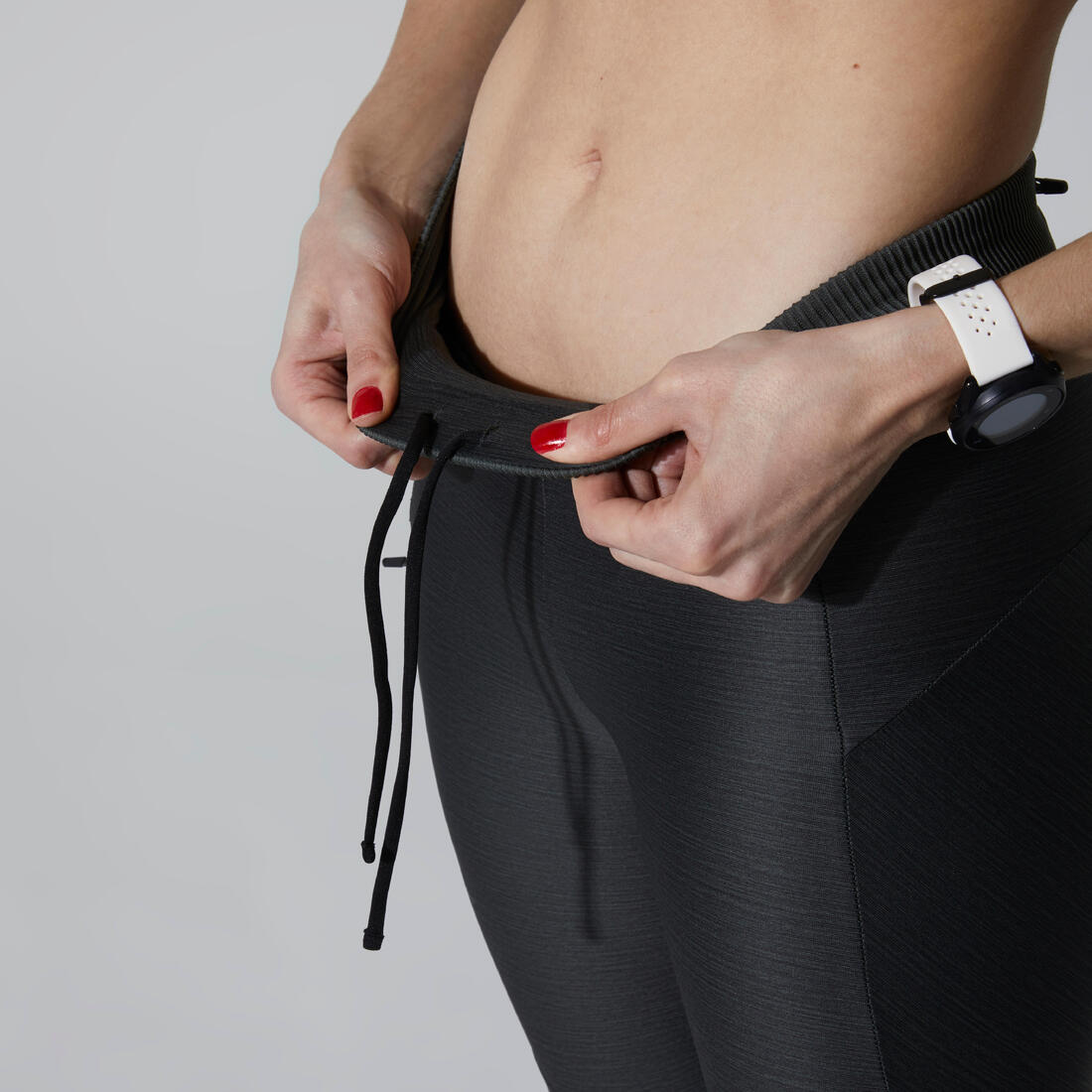 Legging court running respirant femme - Dry+ Feel noir