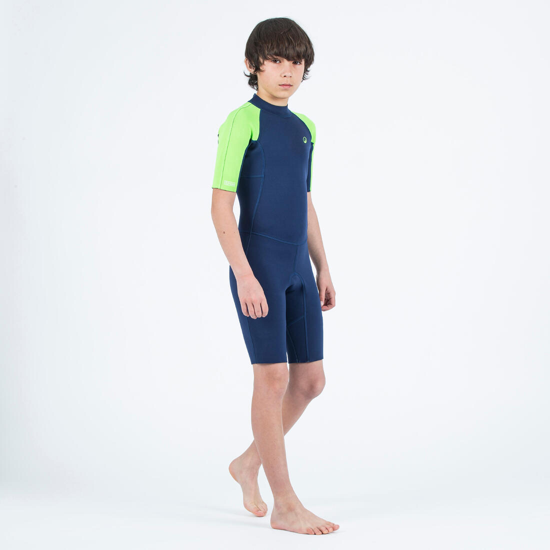 Combinaison shorty surf caoutchouc naturel Yulex 1,5mm enfant, 100