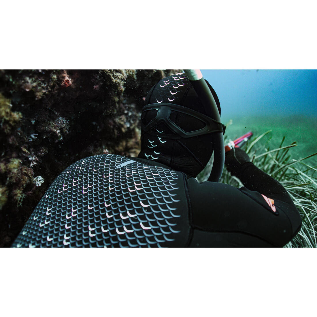 Veste chasse sous-marine néoprène 5mm refendu SPF 900 Noir