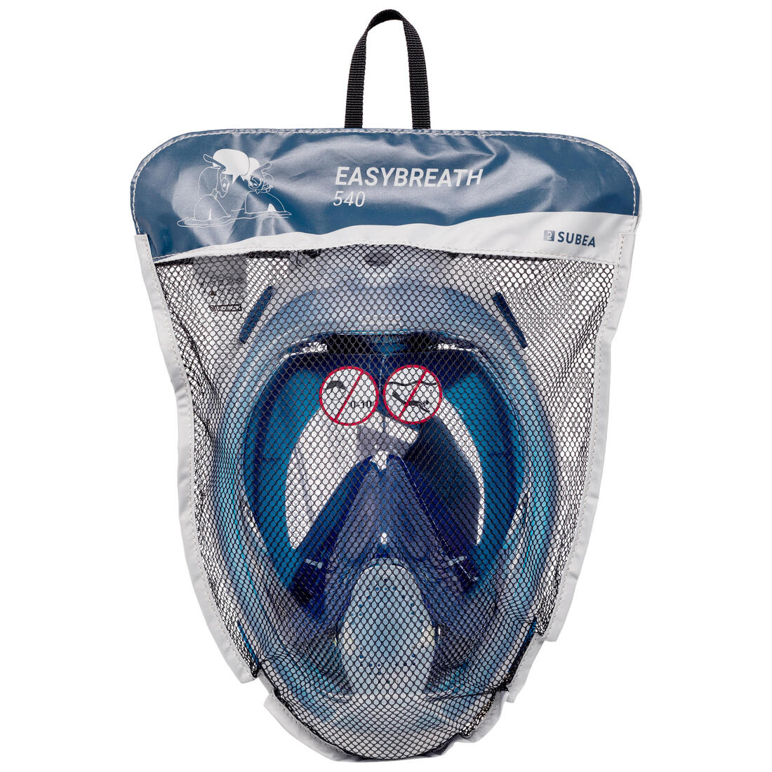 Masque snorkeling surface easybreath + avec valve acoustique > 10 ans - jungl