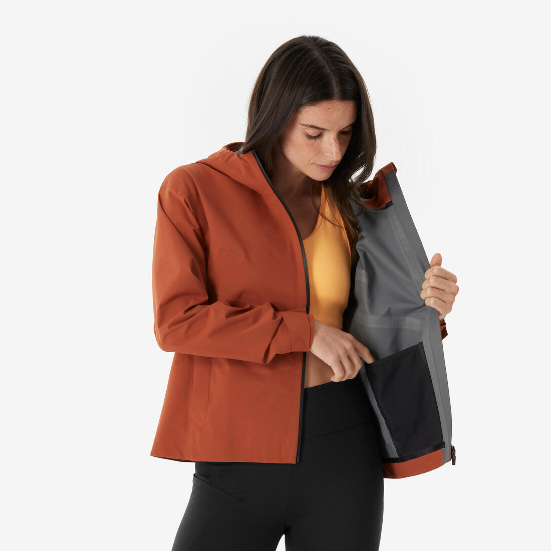 Veste de randonnée imperméable femme, MH100