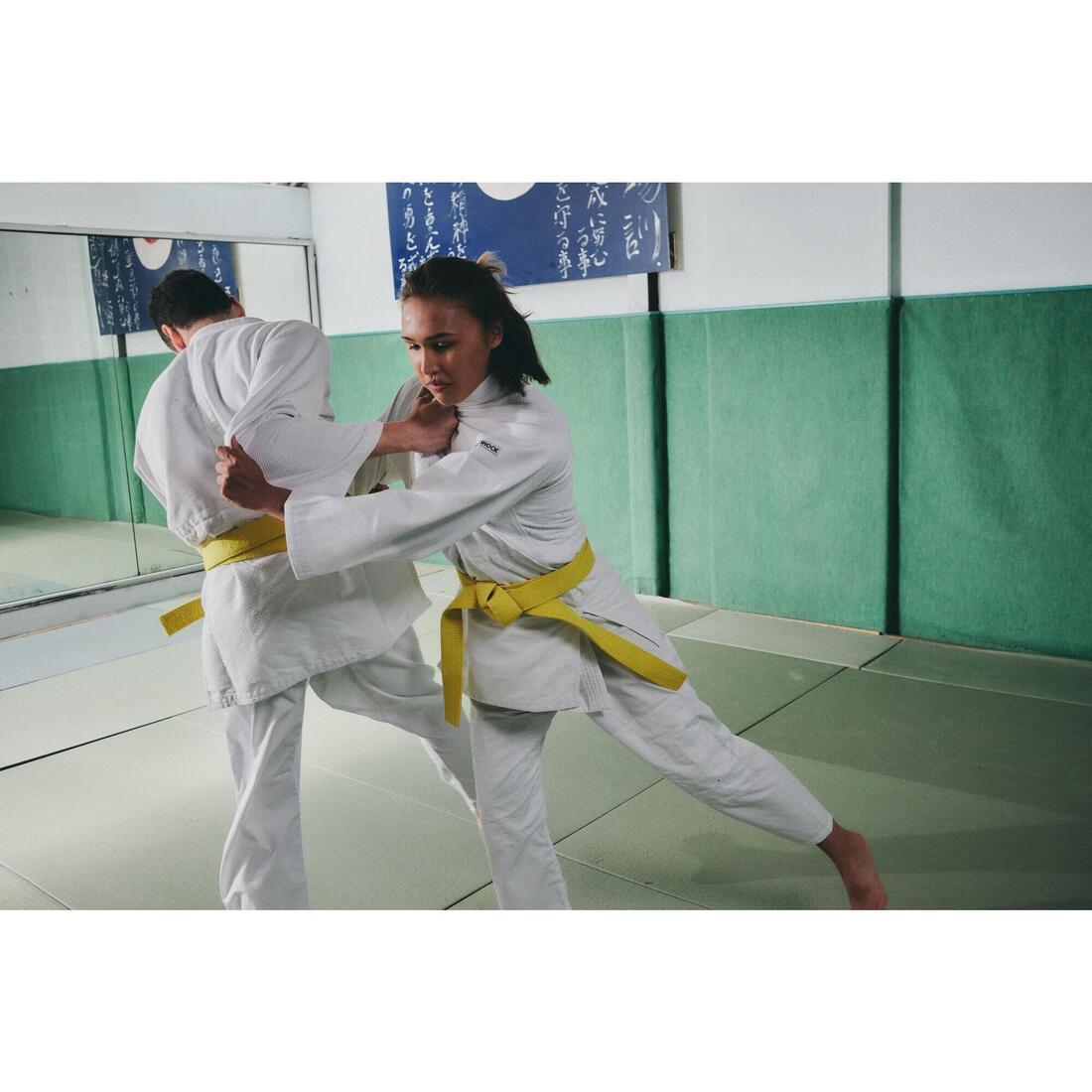 Kimono de judo pour débutant adulte, blanc