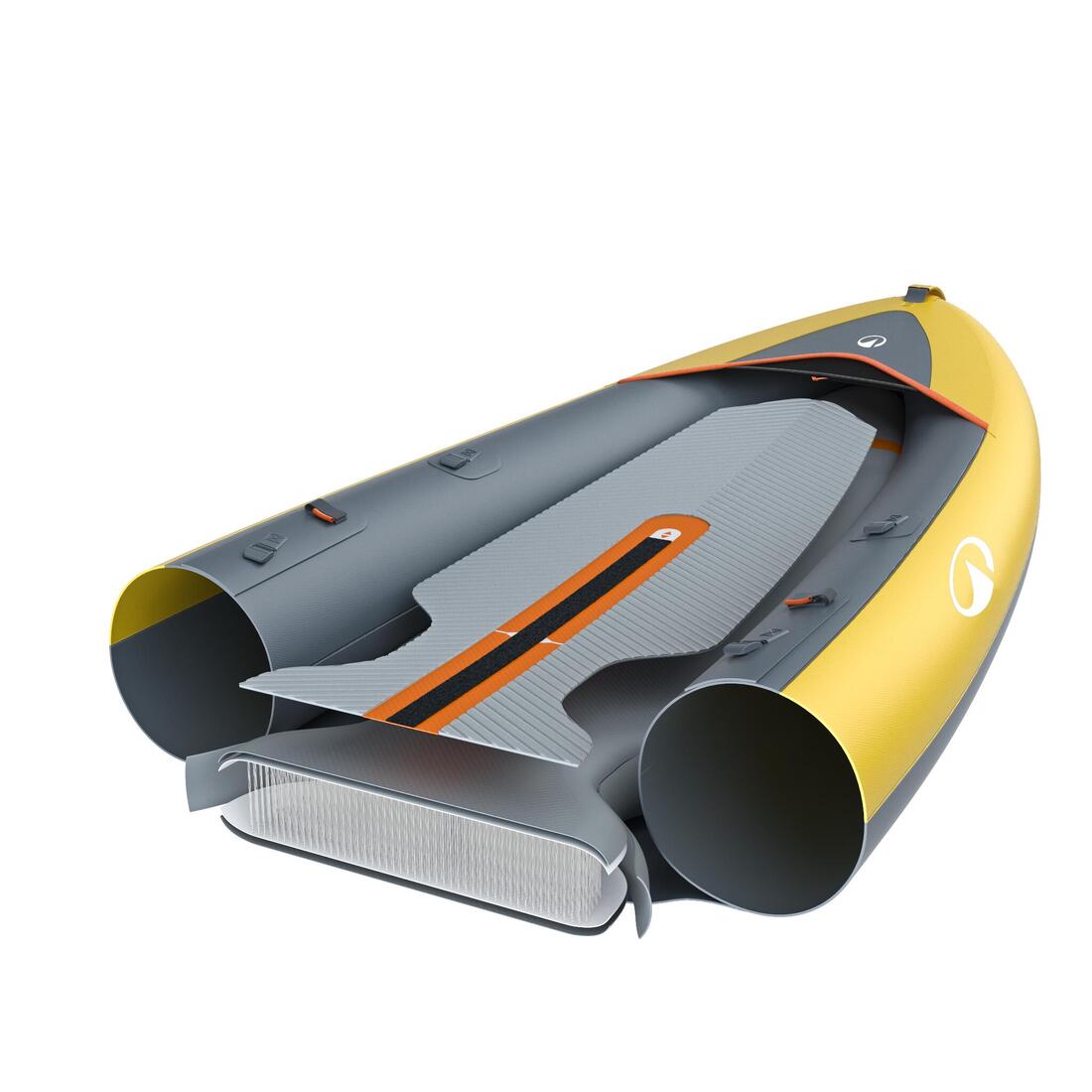 Canoë kayak gonflable 2 places - Tribord 100+ Jaune