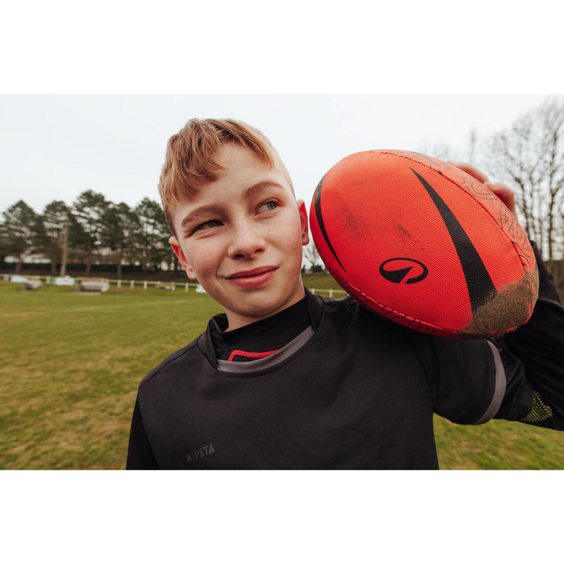 Ballon de rugby taille 4 - Ballon de rugby initiation Light orange S4