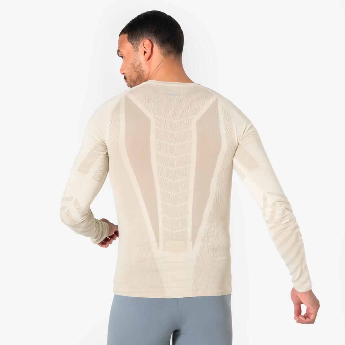 T-shirt de running manches longues slim Homme - KIPRUN Run 500 Sans couture