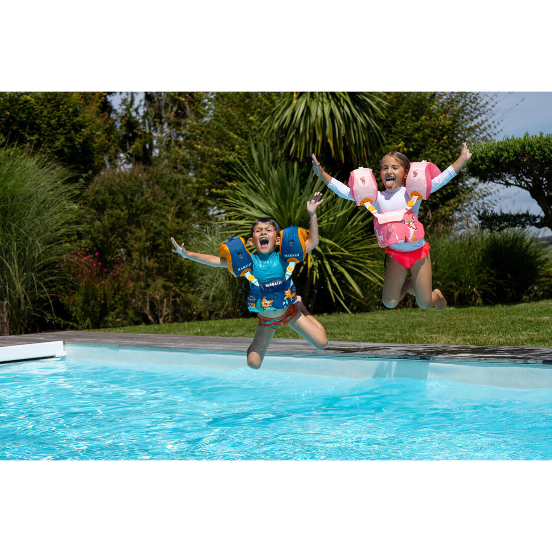 Brassards-ceinture piscine évolutif TISWIM enfant bleu "DRAGON"