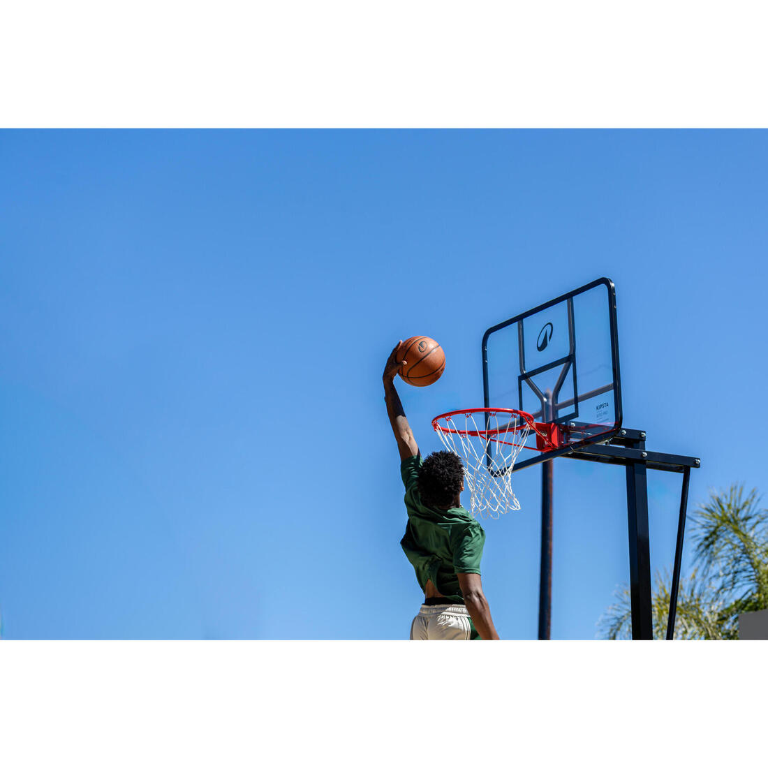 Panier basket sur pied déporté spécial dunk réglable 2,40 à 3,05 m, B700