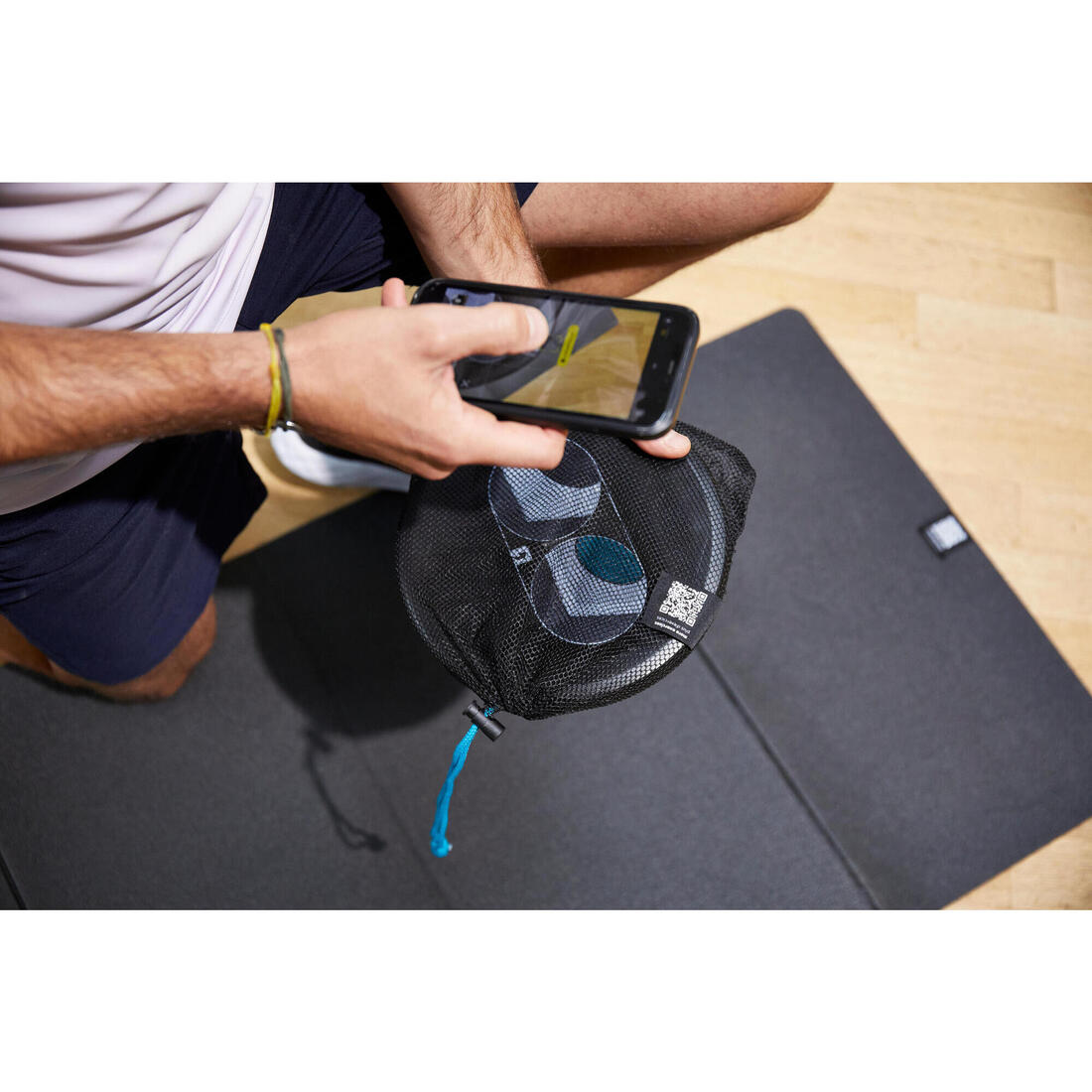 Disques de glisse musculation utilisables sur tous les sols x2, bleu et noir