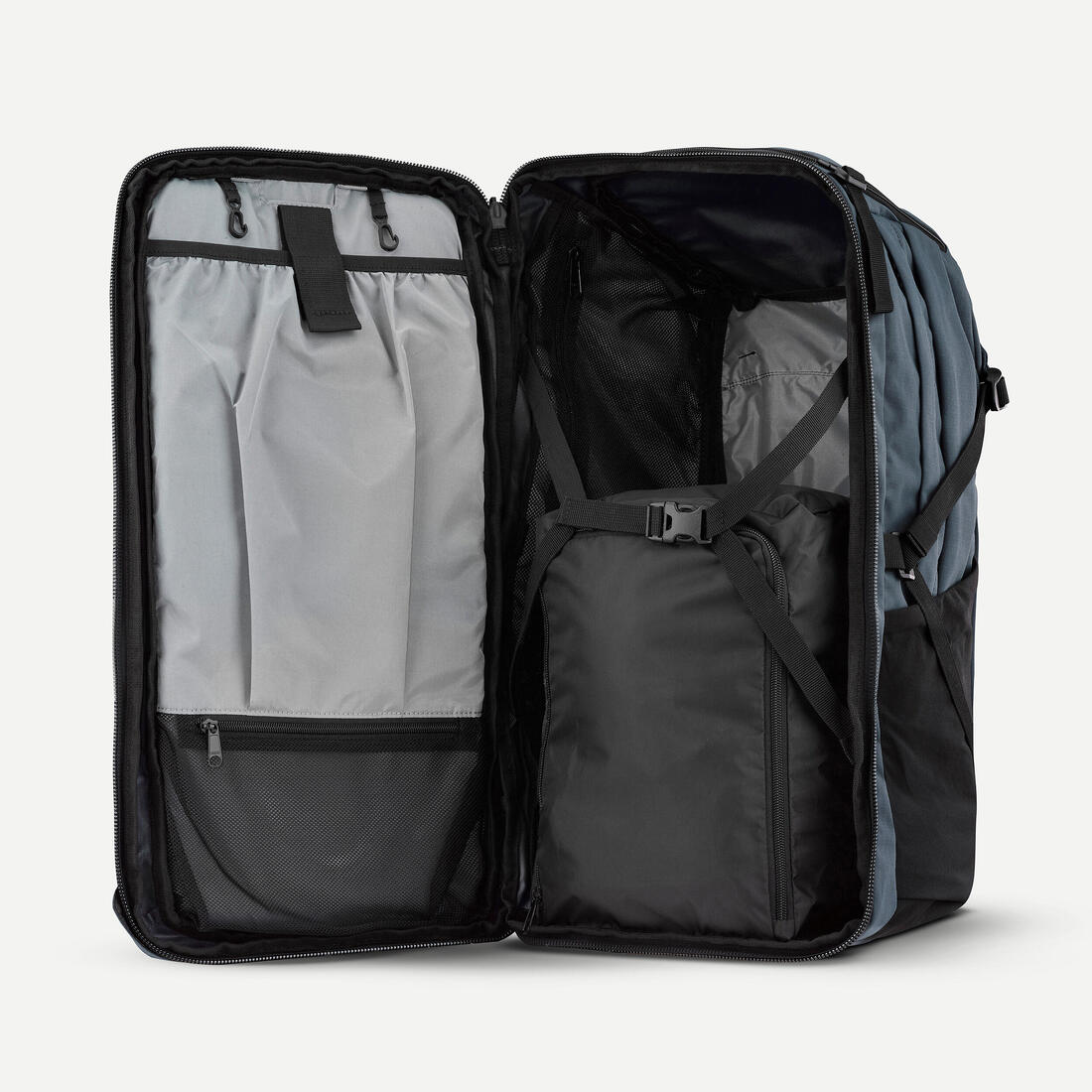 Sac a dos de voyage et trekking - ouverture valise 50+6l - travel 900 - femme