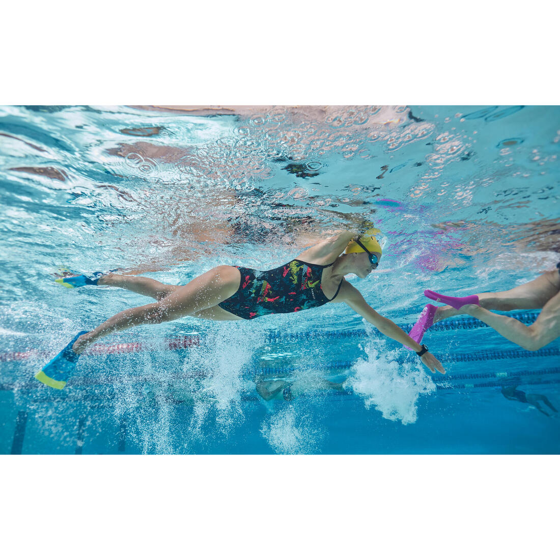 Palmes natation courtes silifins