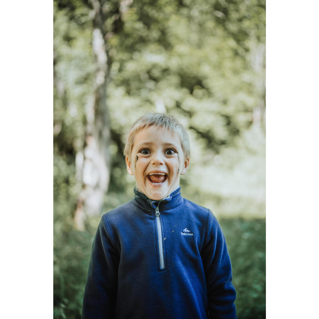 Polaire de randonnée enfant 2-6 ans, MH100 demi zip