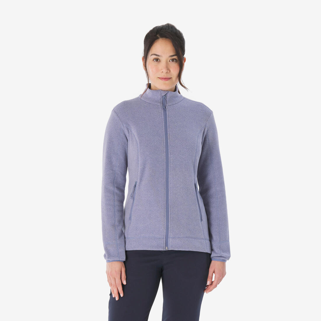 Polaire de randonnée montagne femme, MH100 full zip