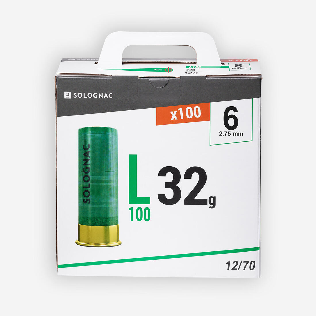 Cartouche l100 32g calibre 12/70 plomb n°6 x25