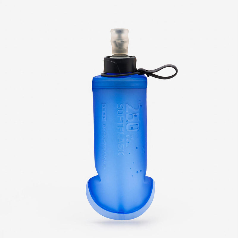 Gourde flasque souple de running 250 ml bleue