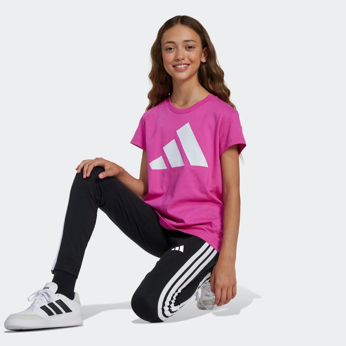 Legging fille en coton, noir