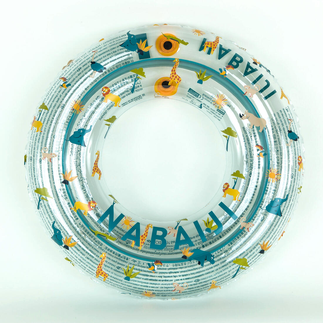 Bouée piscine gonflable 65 cm transparente savane