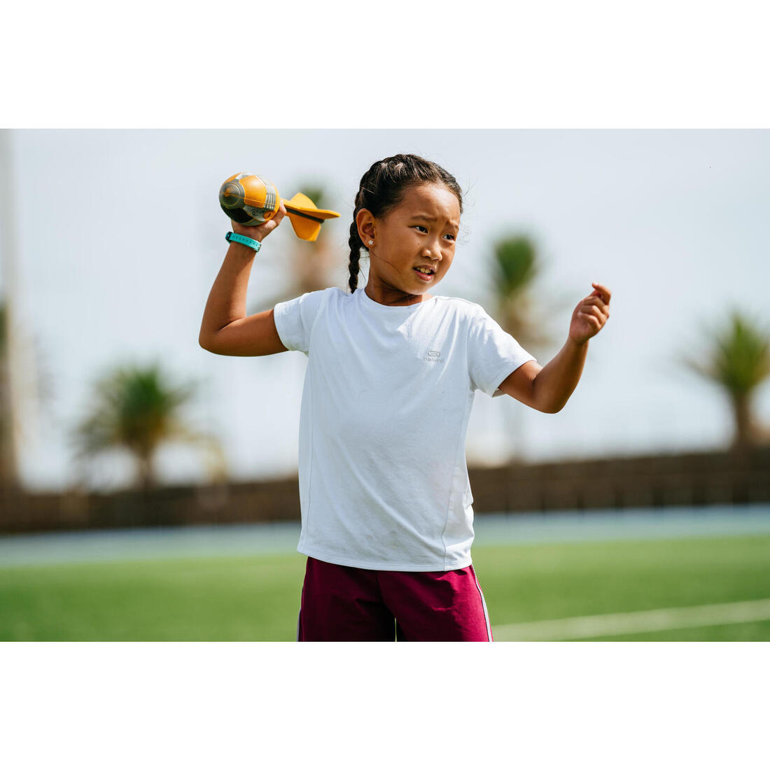 T-shirt multisport respirant enfant mixte, Blanc