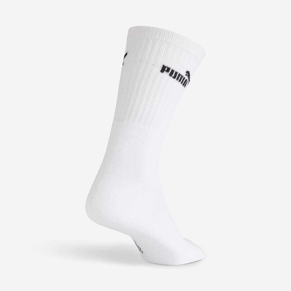 Chaussettes de sport hautes lot de 3 paires enfant, Puma JR high blanc gris noir
