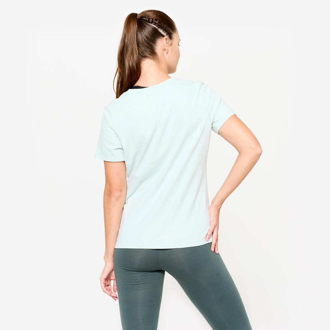 Tee-shirt en coton col rond femme