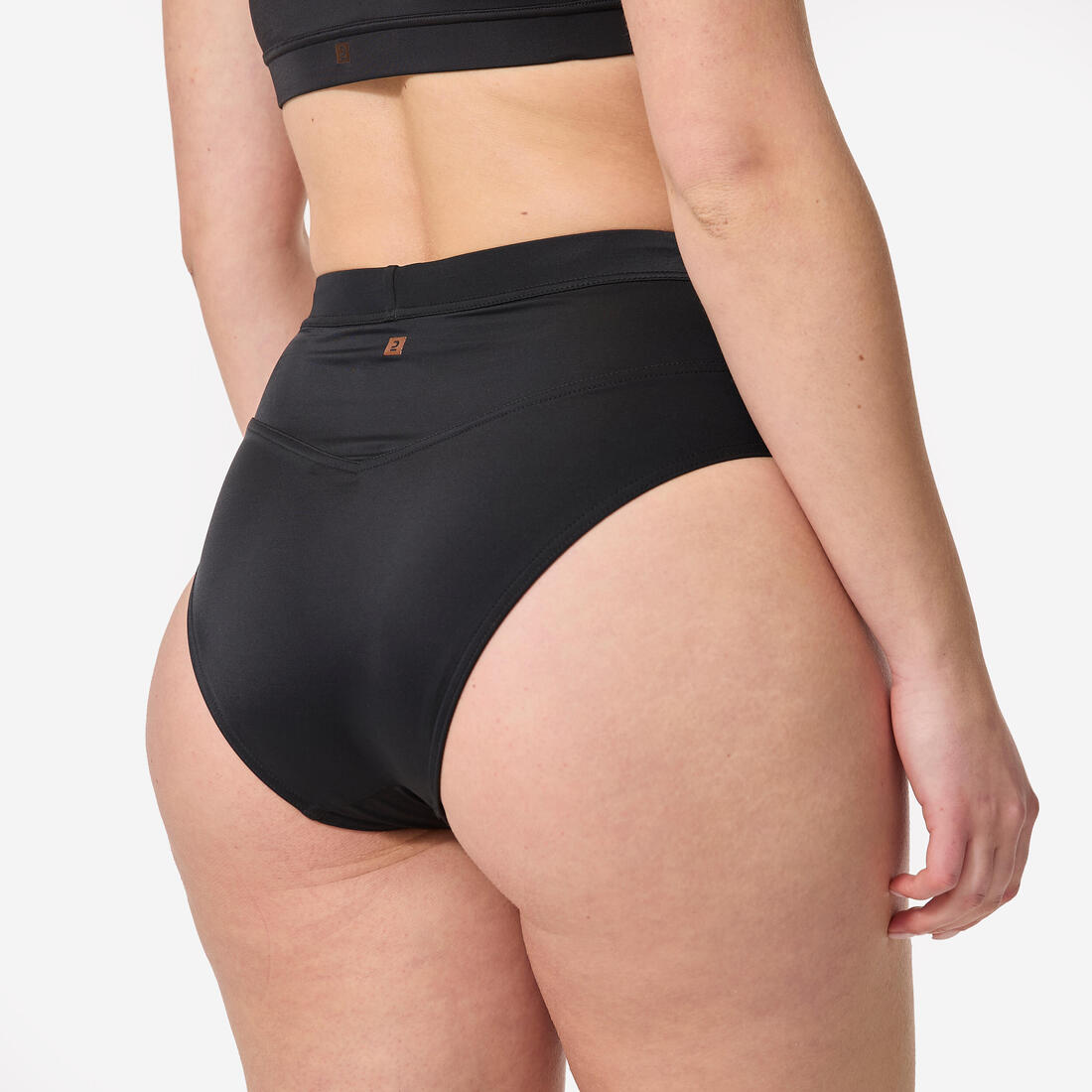 Bas de maillot de bain culotte taille haute Femme - Rosa noir