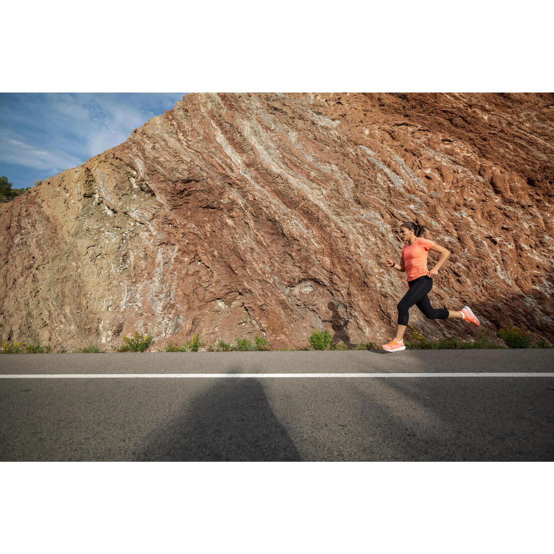 T-shirt running & trail sans couture femme - kiprun run 500 confort
