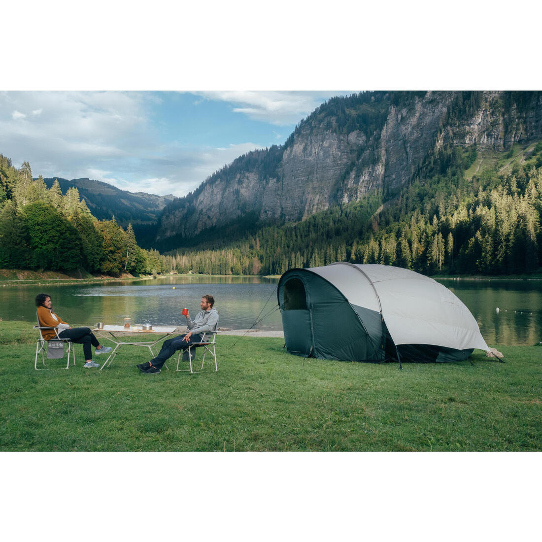 Chaise de camping pliante avec accoudoir