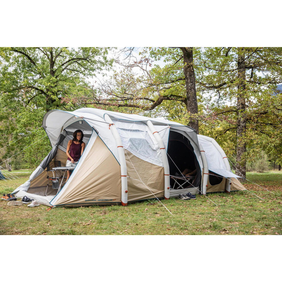 Tente gonflable de camping - Air Seconds 6.3 F&B - 6 Places - 3 Chambres