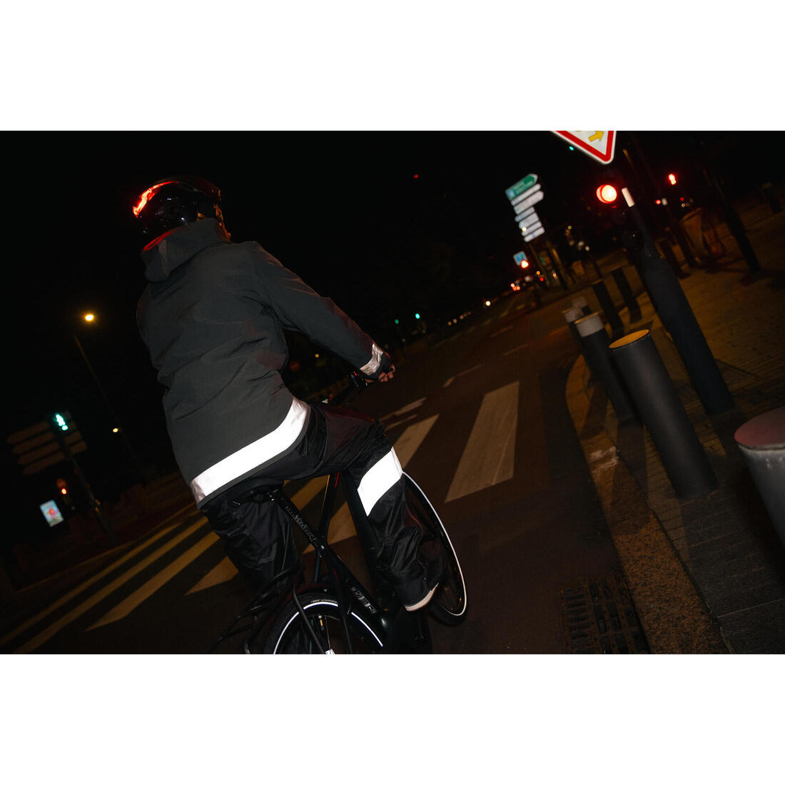 SURPANTALON PLUIE VELO VILLE AVEC COUVRE-CHAUSSURES INTEGREES 540 HOMME NOIR