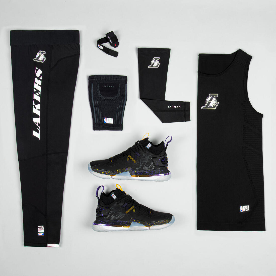 Legging 3/4 de basketball NBA Los Angeles Lakers Adulte - 500